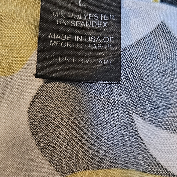 INC International Concepts Yellow and Black Sleeveless Tank Top - Picture 4 of 4